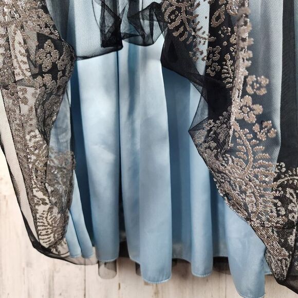 Morgan & Co Midi Formal Dress Blue Size 5/6 - Picture 6 of 11